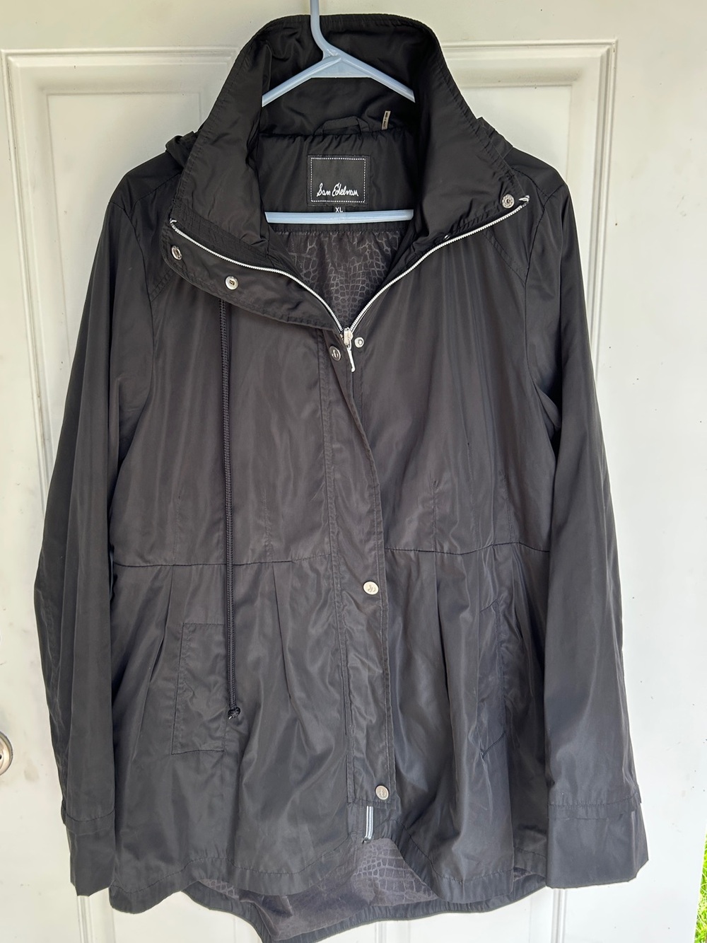 Sam Edelman Black Hooded Utility Jacket